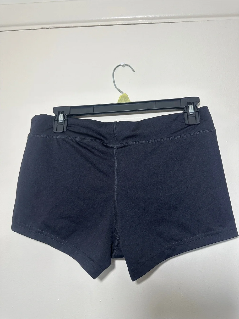 Nike Women's Black Athletic Bike Shorts with White Swoosh